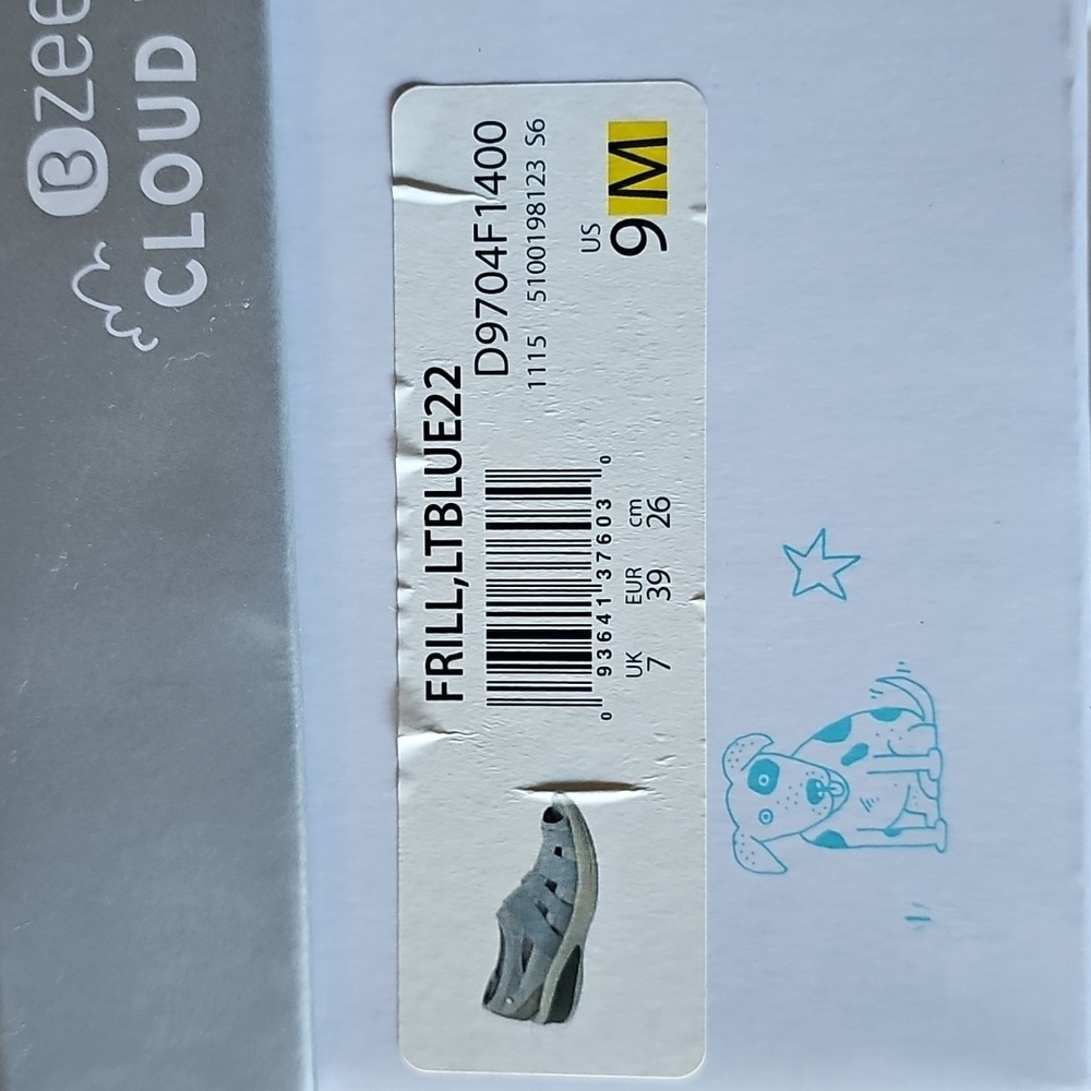 Women's Light Blue Bzee Cloud Technology Sandals NWT - Picture 6 of 7